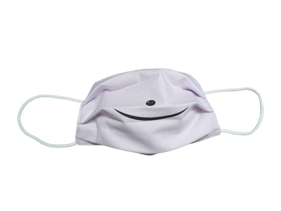 Masca de protectie ANALUCA cu pliuri pentru adulti lavanda deschis smile