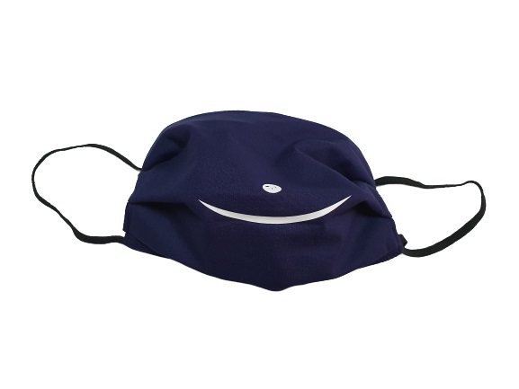 Masca de protectie ANALUCA cu pliuri pentru adulti bleumarin smile